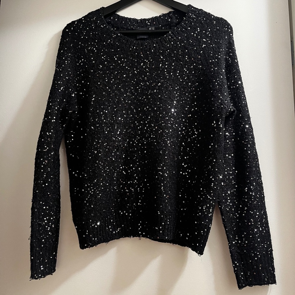 Sweater black and strass